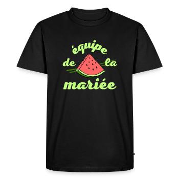EVJF pastèque été équipe de la mariée - T-shirt Premium bio Homme - noir - Devant - Nico (187cm)