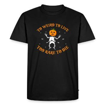 À bizarre de vivre trop rare à l’Halloween drôle - T-shirt Premium bio Homme - noir - Devant - Nico (187cm)