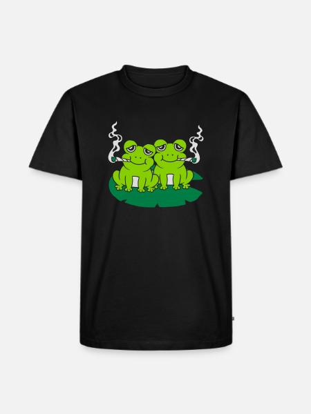 Joint smoke 2 frogs - Men's Premium Organic T-Shirt - black
