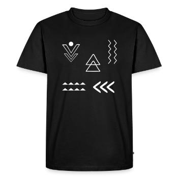 Rune Symbole Cadeau Ornement Ethnique Art - T-shirt Premium bio Homme - noir - Devant - Nico (187cm)