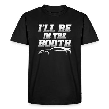 Je serai dans le stand Peintre de carrosserie - T-shirt Premium bio Homme - noir - Devant - Nico (187cm)