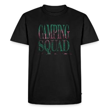 birthday present camping hoodie camping men - Men's Premium Organic T-Shirt - black - Front - Nico (187cm)