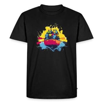 Rafting en groupe - T-shirt Premium bio Homme - noir - Devant - Nico (187cm)