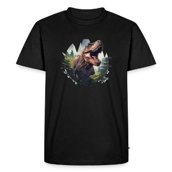 T-Rex - Men's Premium Organic T-Shirt - black - Front - Nico (187cm)