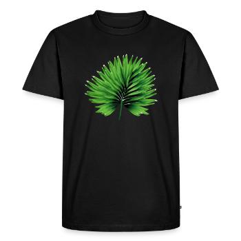The palm leaf - Men's Premium Organic T-Shirt - black - Front - Nico (187cm)