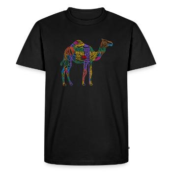 Chameau - T-shirt Premium bio Homme - noir - Devant - Nico (187cm)