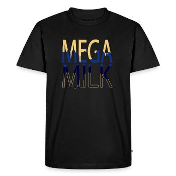 Déclaration brune et cony battue comme un sein heureux - T-shirt Premium bio Homme - noir - Devant - Nico (187cm)