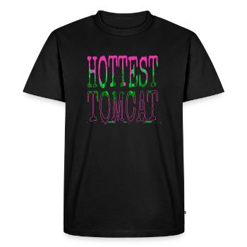 persan chat persan heureux dictons drôles - T-shirt Premium bio Homme - noir - Devant - Nico (187cm)