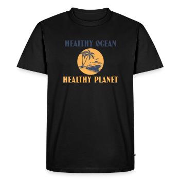 Marine Conservation - Men's Premium Organic T-Shirt - black - Front - Nico (187cm)