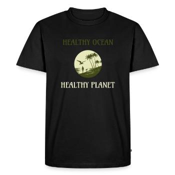 Marine Conservation - Men's Premium Organic T-Shirt - black - Front - Nico (187cm)