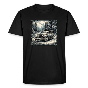 Voiture / Véhicule / Voiture de tourisme / Mobile / Ancienne / Conduite - T-shirt Premium bio Homme - noir - Devant - Nico (187cm)