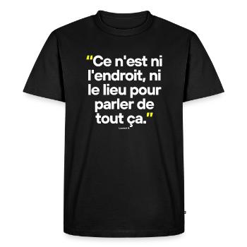 Citation célèbre footballeur coach - T-shirt Premium bio Homme - noir - Devant - Nico (187cm)