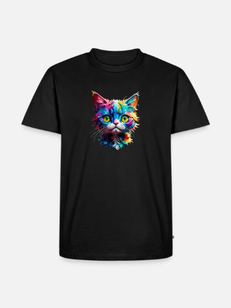 Beware of cats - Men's Premium Organic T-Shirt - black