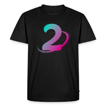 Numéro 2 multicolore - T-shirt Premium bio Homme - noir - Devant - Nico (187cm)