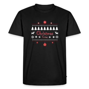Équipage de Noël - T-shirt Premium bio Homme - noir - Devant - Nico (187cm)