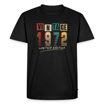 Vintage 1972 : Edition Limitée - 53e anniversaire. - T-shirt Premium bio Homme - noir - Devant - Nico (187cm)
