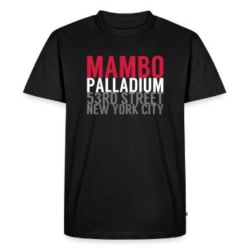 Mambo Palladium 53RD Street - Maillot de Danse Salsa - T-shirt Premium bio Homme - noir - Devant - Nico (187cm)
