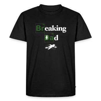 Dad - T-shirt Premium bio Homme - noir - Devant - Nico (187cm)