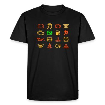 Car indicator lights - Men's Premium Organic T-Shirt - black - Front - Nico (187cm)