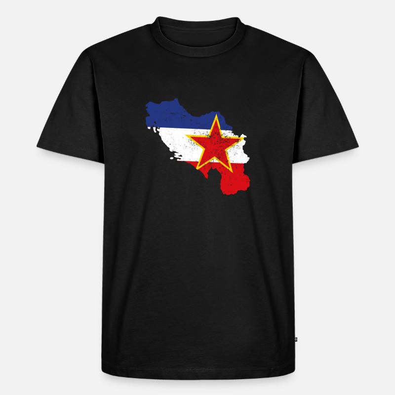 Balkan Yugoslavia Nostalgie Geschenkidee - Männer Premium Bio T-Shirt - Schwarz