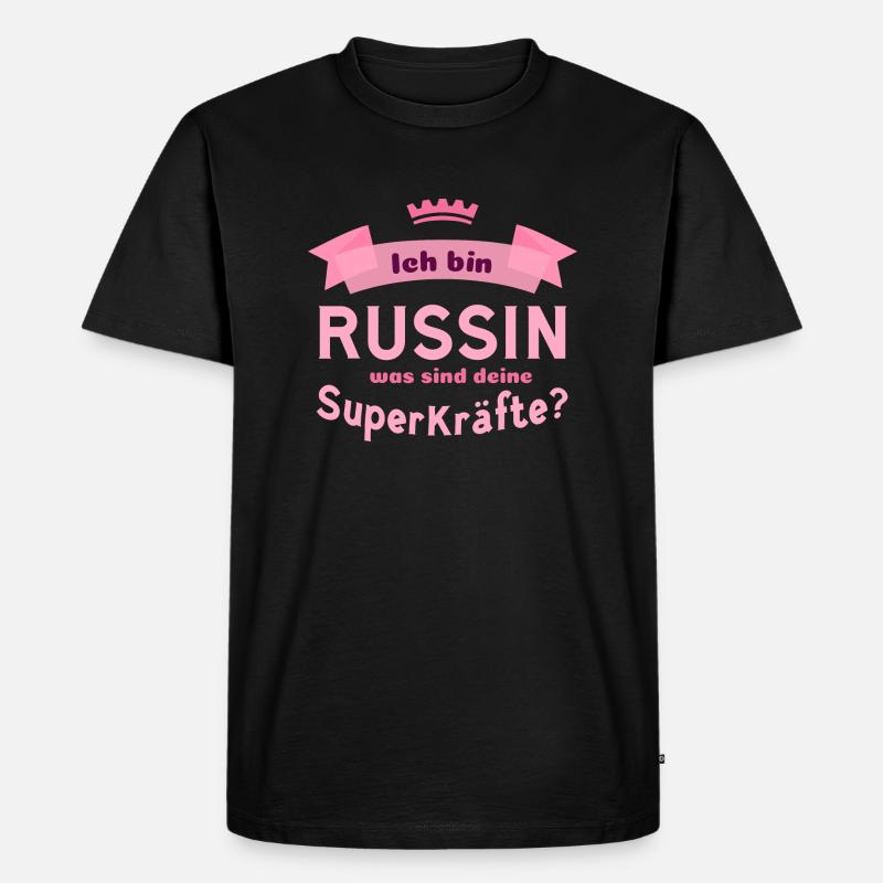 Ich Bin Russin - Männer Premium Bio T-Shirt - Schwarz