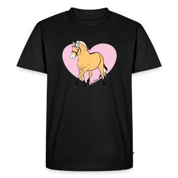 Fjordpferd à tomber amoureux complètement mignon - T-shirt Premium bio Homme - noir - Devant - Nico (187cm)