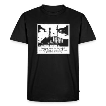 Genetic deformity Chernobyl Cadeau radiation - T-shirt Premium bio Homme - noir - Devant - Nico (187cm)