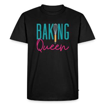 Baking Queen Pastry Lover Baker Profession - Men's Premium Organic T-Shirt - black - Front - Nico (187cm)