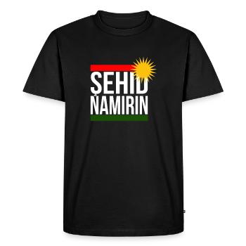 Şehid Namirin Biji Kurdistan - Men's Premium Organic T-Shirt - black - Front - Nico (187cm)