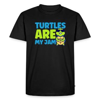 Sea turtles Sea turtle Turtle G - Men's Premium Organic T-Shirt - black - Front - Nico (187cm)