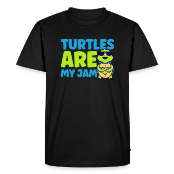 Sea Turtles Sea Turtle Turtle G - Men's Premium Organic T-Shirt - black - Front - Nico (187cm)