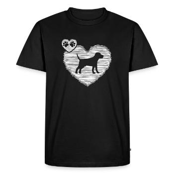 Labrador Chien Chien Bave Fourrure Nez Chien de famille - T-shirt Premium bio Homme - noir - Devant - Nico (187cm)