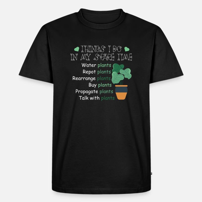 Freizeit im Garten - Männer Premium Bio T-Shirt - Schwarz