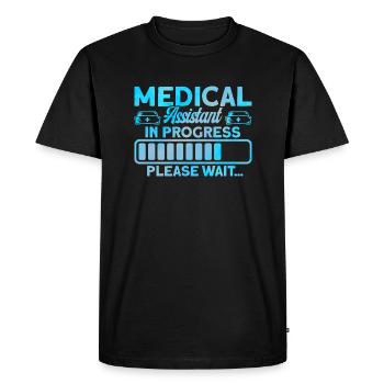 Healthcare assistant Certified medi - Men's Premium Organic T-Shirt - black - Front - Nico (187cm)