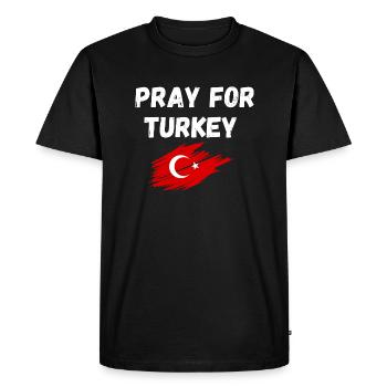 Priez pour le tremblement de terre en Turquie - T-shirt Premium bio Homme - noir - Devant - Nico (187cm)
