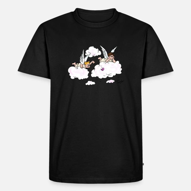 Fiese Engelechen - Männer Premium Bio T-Shirt - Schwarz