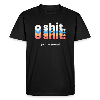 o Shit - Men's Premium Organic T-Shirt - black - Front - Nico (187cm)