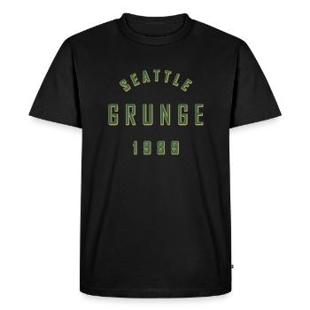 SEATTLE GRUNGE - T-shirt Premium bio Homme - noir - Devant - Nico (187cm)