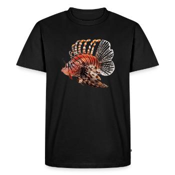 Le poisson-lion est aussi appelé poisson-scorpion - T-shirt Premium bio Homme - noir - Devant - Nico (187cm)