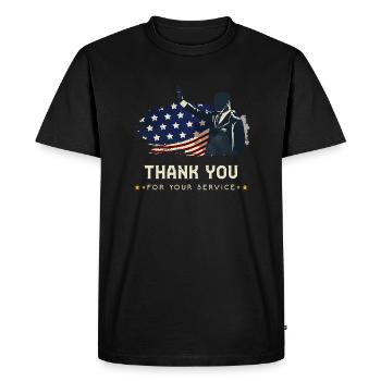 Thank You For Your Service Patriotic Veterans Day - T-shirt Premium bio Homme - noir - Devant - Nico (187cm)