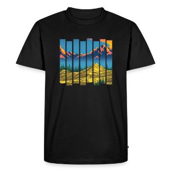 Randonnée en montagne Randonnée en montagne Randonneurs en montagne Randonnée - T-shirt Premium bio Homme - noir - Devant - Nico (187cm)