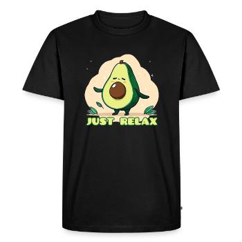 Avokado Relax - Men's Premium Organic T-Shirt - black - Front - Nico (187cm)