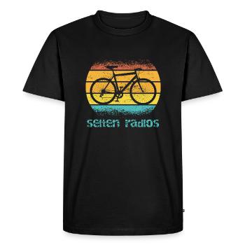 selten radlos - Männer Premium Bio T-Shirt - Schwarz - Vorne - Nico (187cm)
