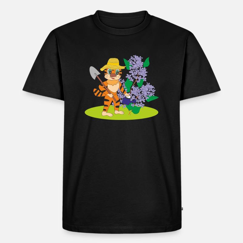 Katzengärtner - Männer Premium Bio T-Shirt - Schwarz