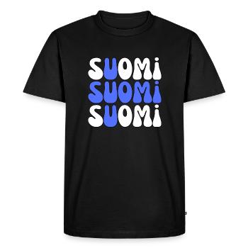 Finlande Finlande Finlande Groovy Vibe - T-shirt Premium bio Homme - noir - Devant - Nico (187cm)