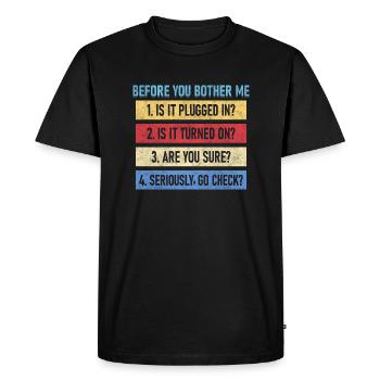 Computer Whisperer Tech Support Computer - Men's Premium Organic T-Shirt - black - Front - Nico (187cm)