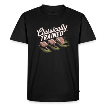Humorous retro car design - Men's Premium Organic T-Shirt - black - Front - Nico (187cm)