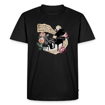 Melodic Symphony Tee - Men's Premium Organic T-Shirt - black - Front - Nico (187cm)