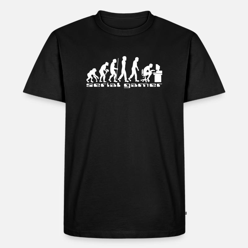 geek evolution gamer - Männer Premium Bio T-Shirt - Schwarz