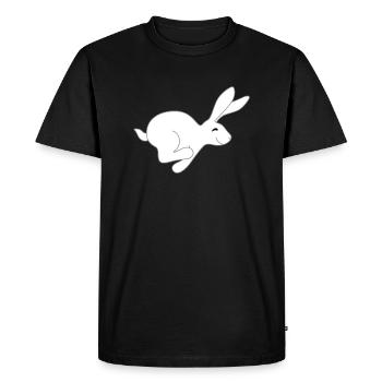 plus rapide lièvre - T-shirt Premium bio Homme - noir - Devant - Nico (187cm)
